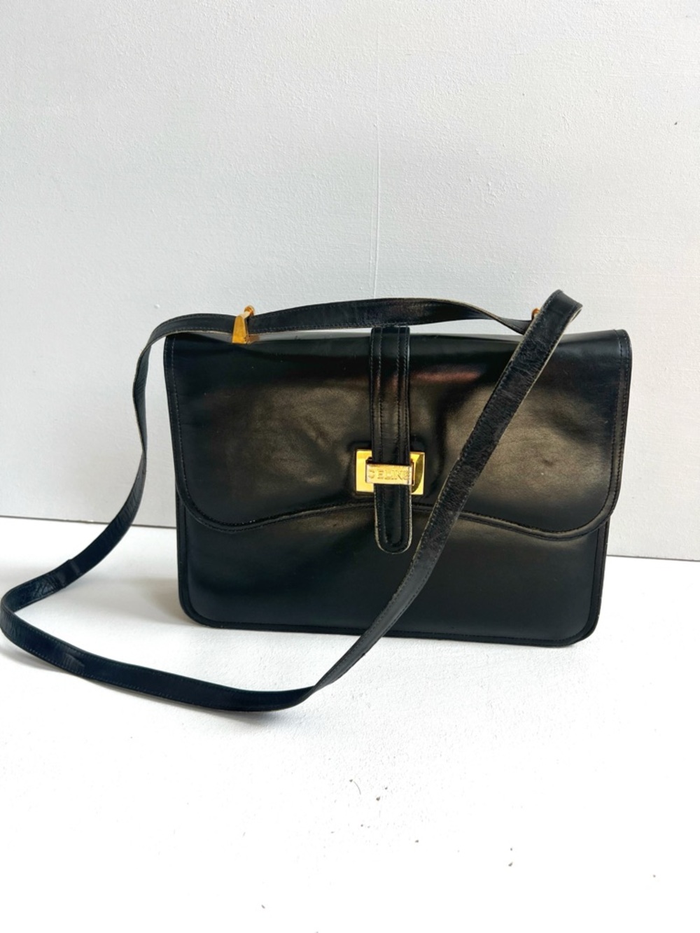 Vintage | Leather Belt Purse with Gold Hardware
